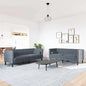 Sofá de Sala de Estar 2 Peças Cinzento Claro 194 x 74,5 x 70,5 cm Veludo