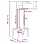 Mueble de Cuarto de Baño con cajón FLORO 35 x 30 x 90 cm