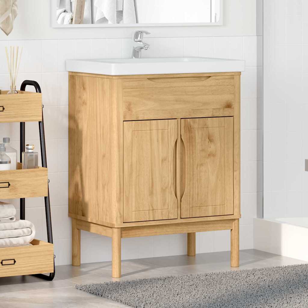 Mueble de lavabo para baño con estante FLORO 60 x 40 x 80 cm