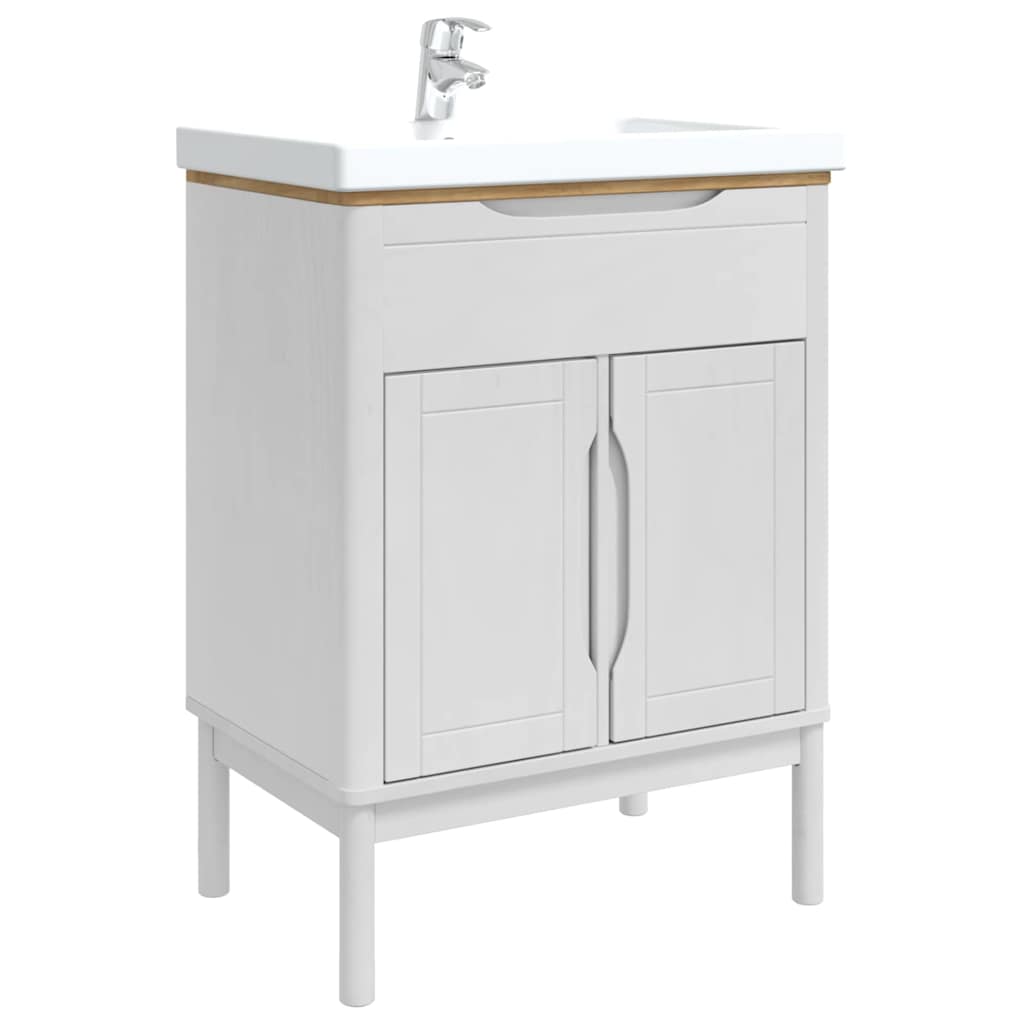 Mueble de lavabo para baño con estante FLORO 60 x 40 x 80 cm