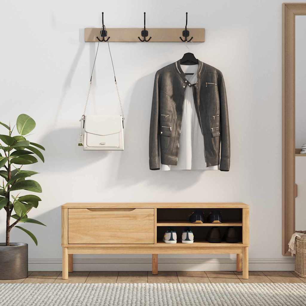 Banco de pasillo con cajón FLORO Marrón cera 115 x 40 x 45 cm
