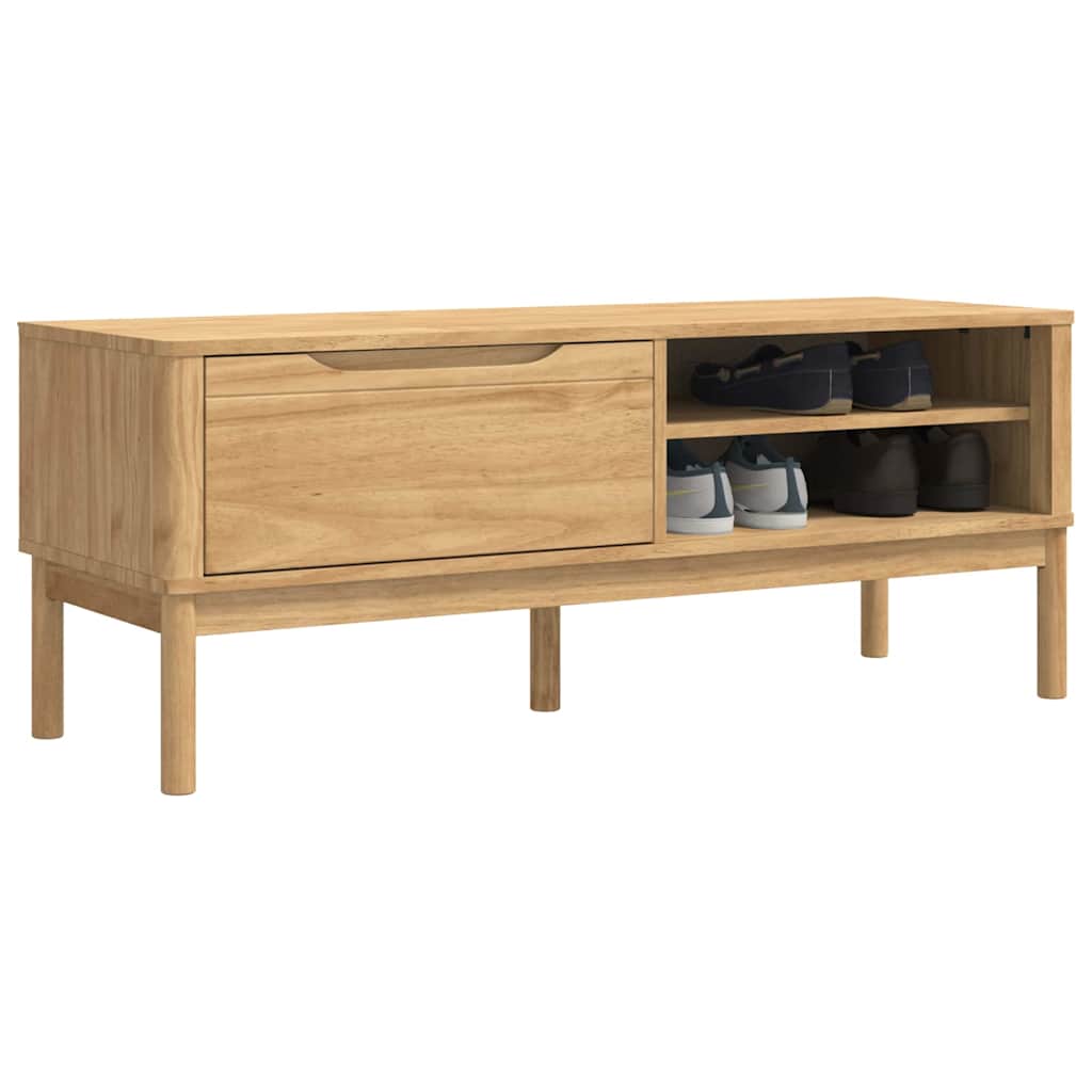 Banco de pasillo con cajón FLORO Marrón cera 115 x 40 x 45 cm