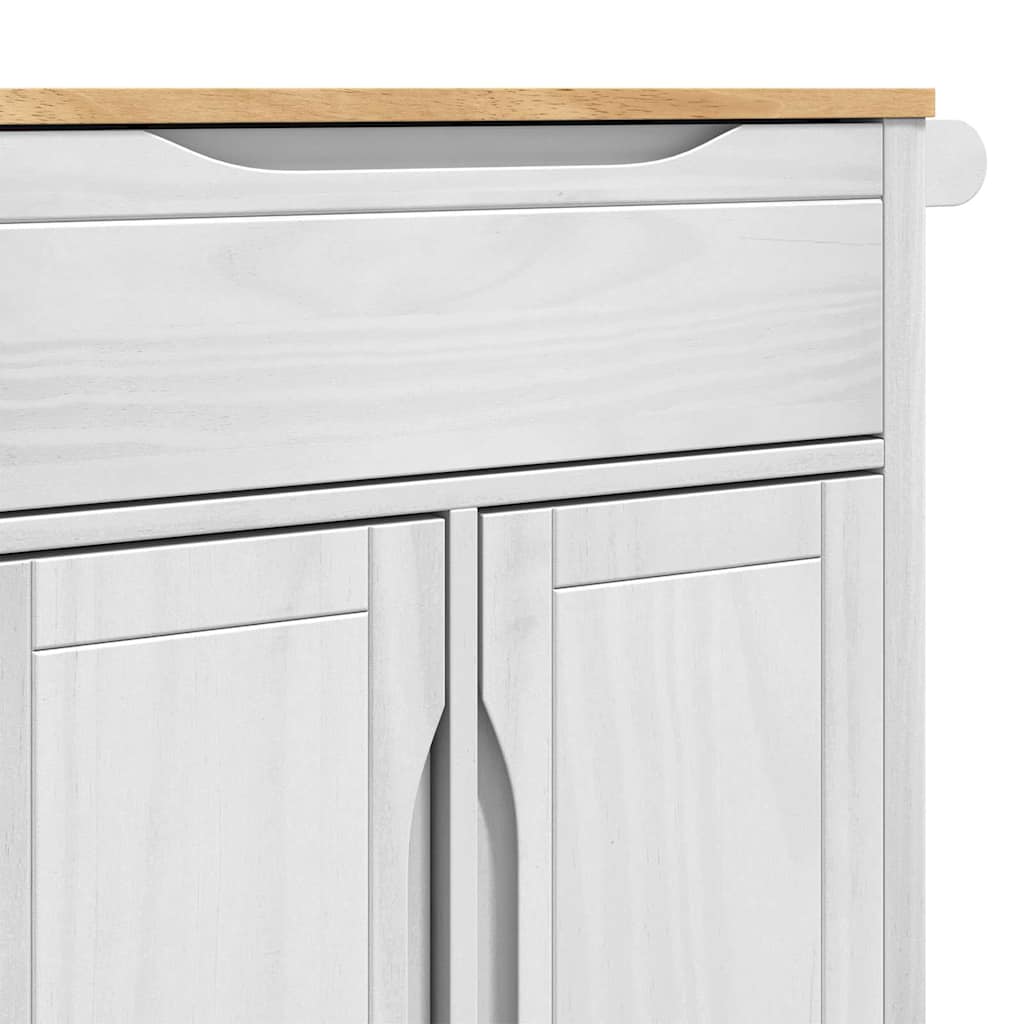 Carro de Cocina FLORO 72,5 x 45 x 80 cm Madera de Pino Macizo