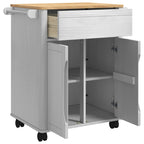 Carro de Cocina FLORO 72,5 x 45 x 80 cm Madera de Pino Macizo