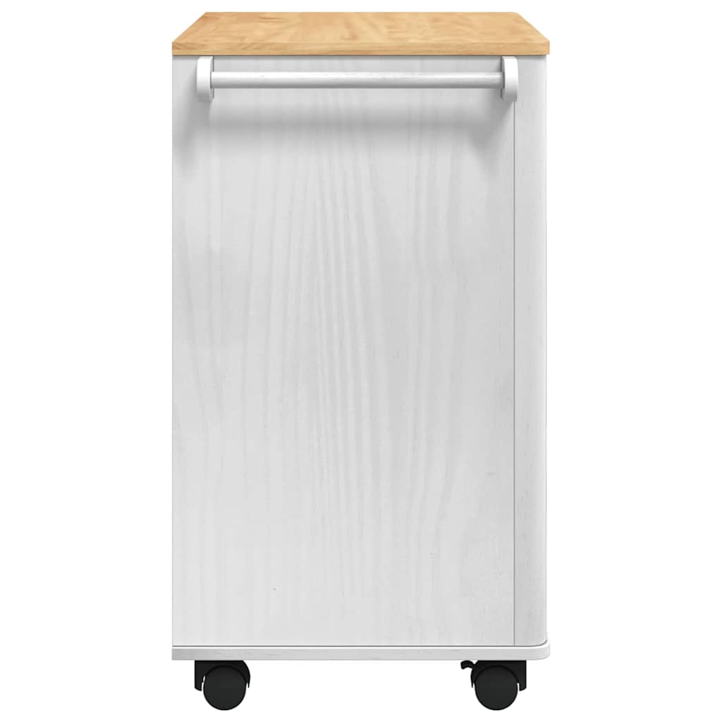 Carro de Cocina FLORO 72,5 x 45 x 80 cm Madera de Pino Macizo