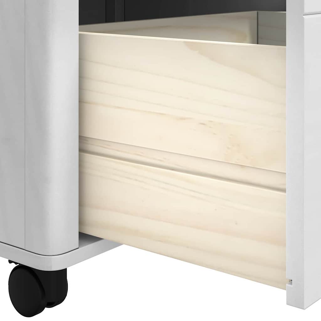 Carro de Cocina FLORO 72,5 x 45 x 80 cm Madera de Pino Macizo