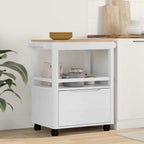 Carro de Cocina FLORO 72,5 x 45 x 80 cm Madera de Pino Macizo