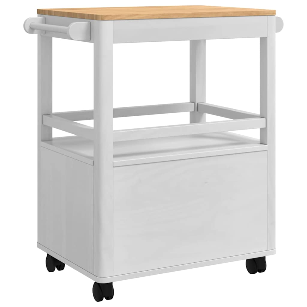 Carro de Cocina FLORO 72,5 x 45 x 80 cm Madera de Pino Macizo