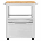 Carro de Cocina FLORO 72,5 x 45 x 80 cm Madera de Pino Macizo