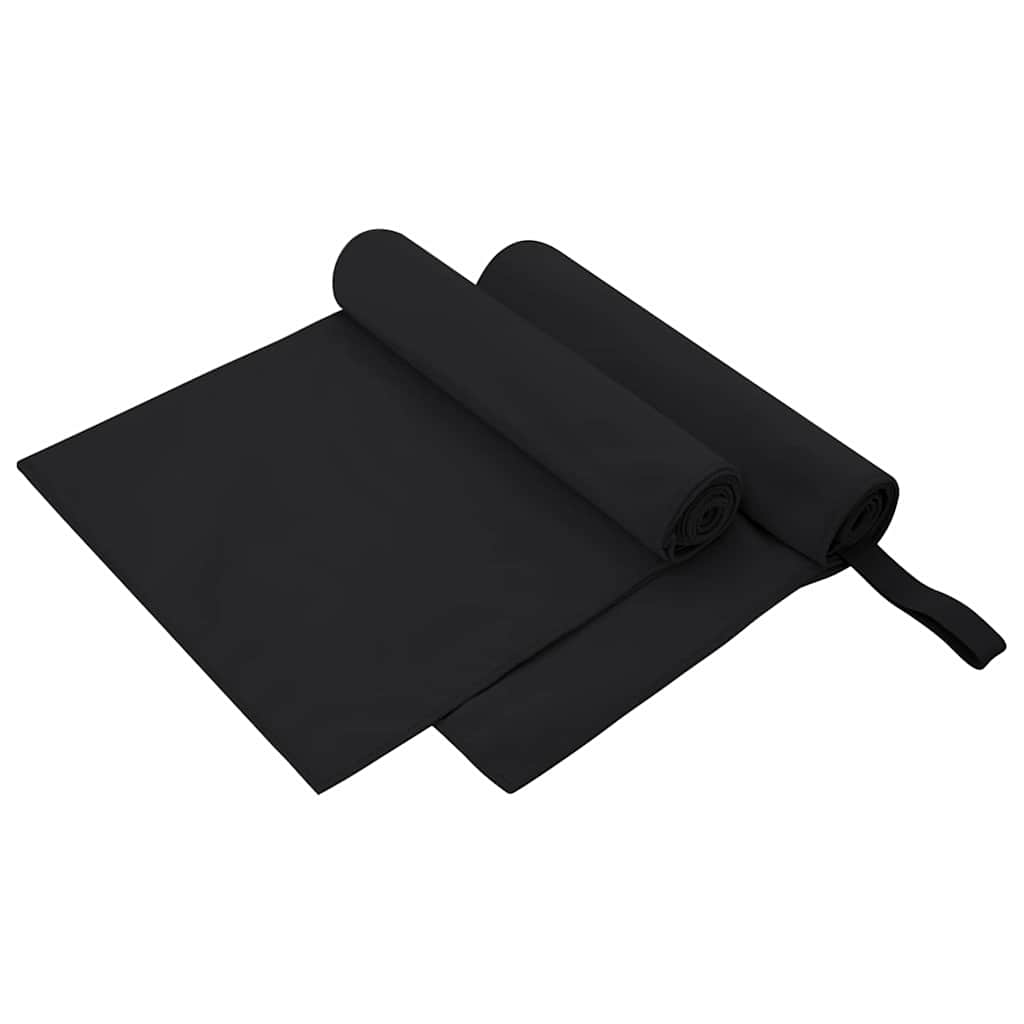 Toallas Deportivas 2 pcs Azul 100 x 50 cm Poliéster y Poliamida