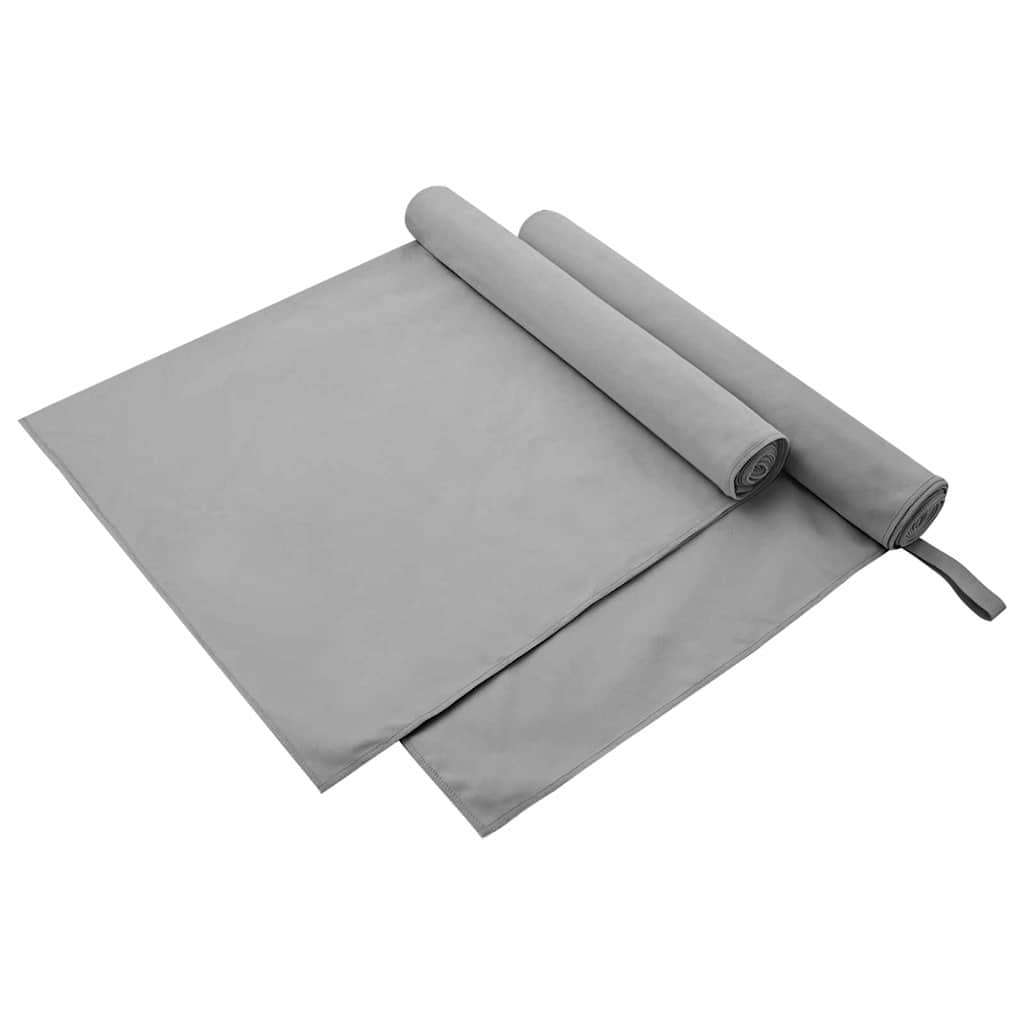 Toallas Deportivas 2 pcs Azul 100 x 50 cm Poliéster y Poliamida