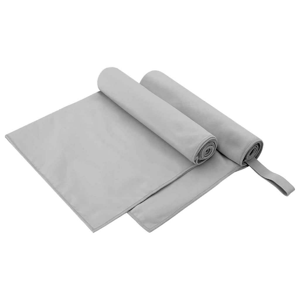 Toallas Deportivas 2 pcs Azul 100 x 50 cm Poliéster y Poliamida