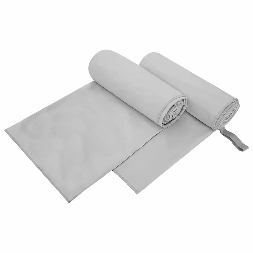 Toallas Deportivas 2 pcs Azul 100 x 50 cm Poliéster y Poliamida