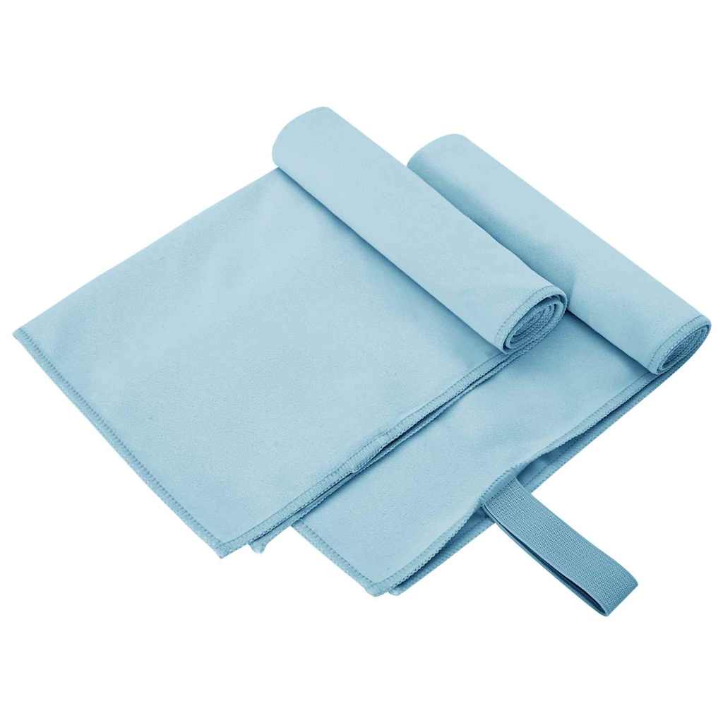 Toallas Deportivas 2 pcs Azul 100 x 50 cm Poliéster y Poliamida
