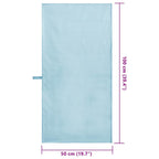 Toallas Deportivas 2 pcs Azul 100 x 50 cm Poliéster y Poliamida