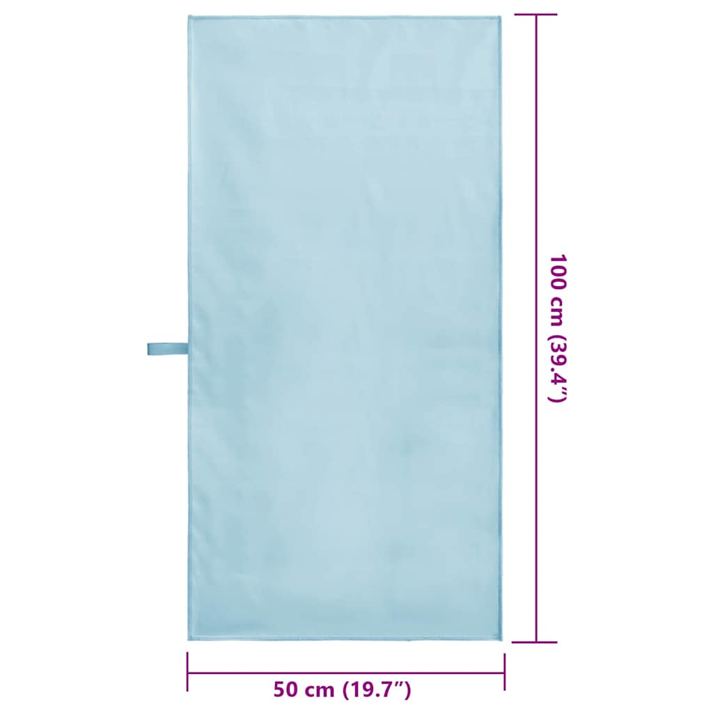 Toallas Deportivas 2 pcs Azul 100 x 50 cm Poliéster y Poliamida