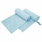Toalhas Desportivas 2 pcs Azul 100 x 50 cm Poliéster e Poliamida