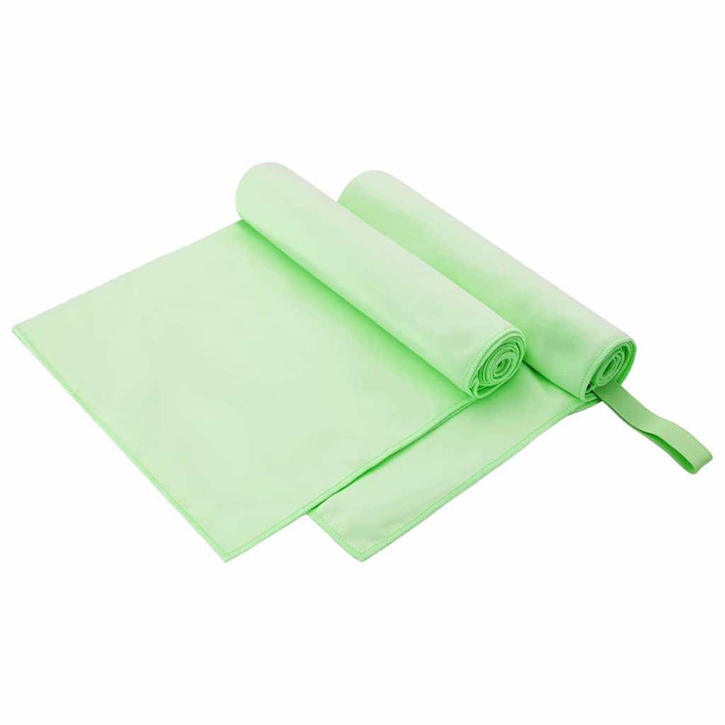 Toallas Deportivas 2 pcs Azul 100 x 50 cm Poliéster y Poliamida