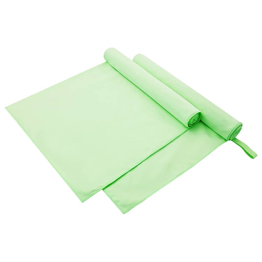 Toallas Deportivas 2 pcs Azul 100 x 50 cm Poliéster y Poliamida