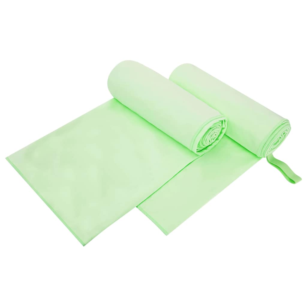 Toallas Deportivas 2 pcs Azul 100 x 50 cm Poliéster y Poliamida