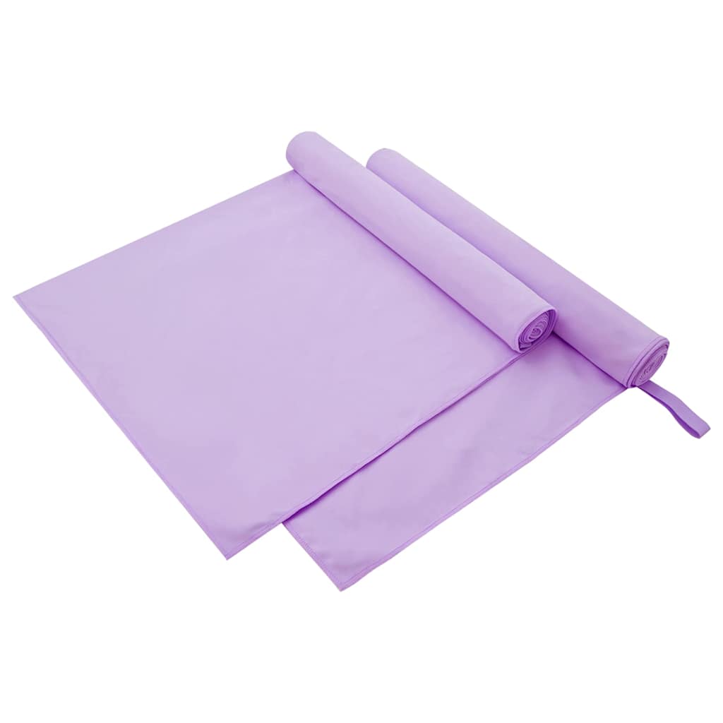 Toallas Deportivas 2 pcs Azul 100 x 50 cm Poliéster y Poliamida
