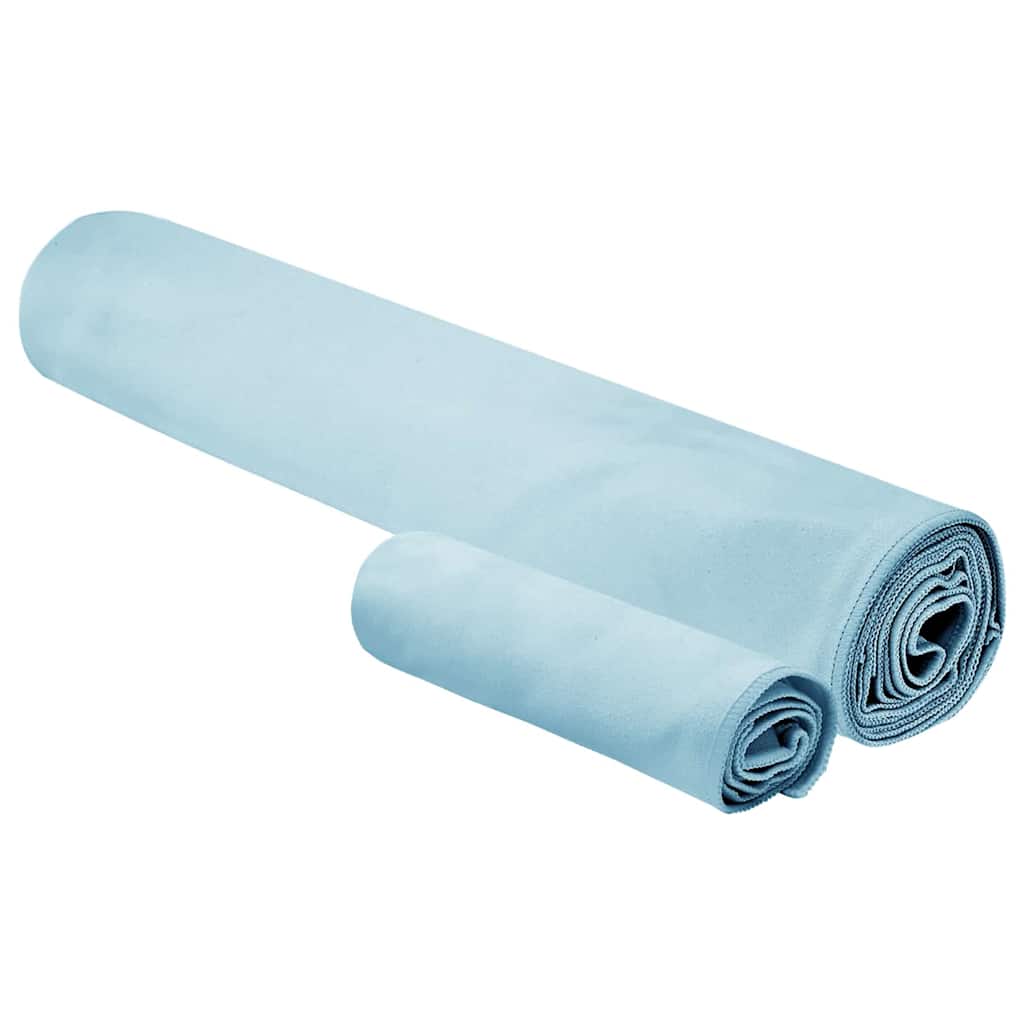 Set de Toallas de Deportes 2 pcs Azul tela