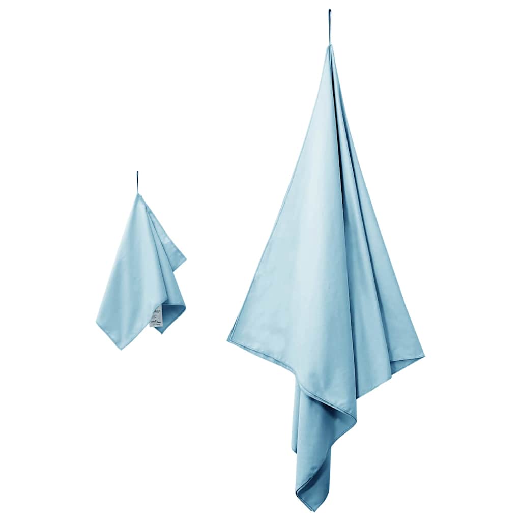 Set de Toallas de Deportes 2 pcs Azul tela