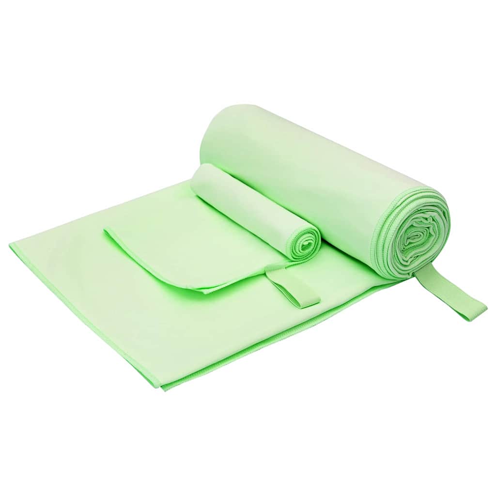 Set de Toallas de Deportes 2 pcs Azul tela