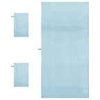 Set de Toallas de Deportes 3 pcs Azul Poliéster y Poliamida