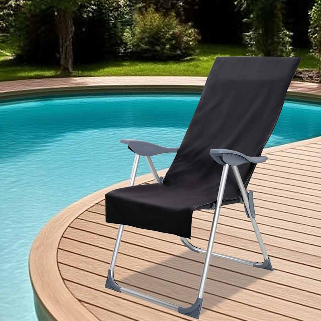 Toallas para Sillas de Exterior 2 pcs Azul 130 x 60 cm