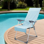 Toallas para Sillas de Exterior 2 pcs Azul 130 x 60 cm