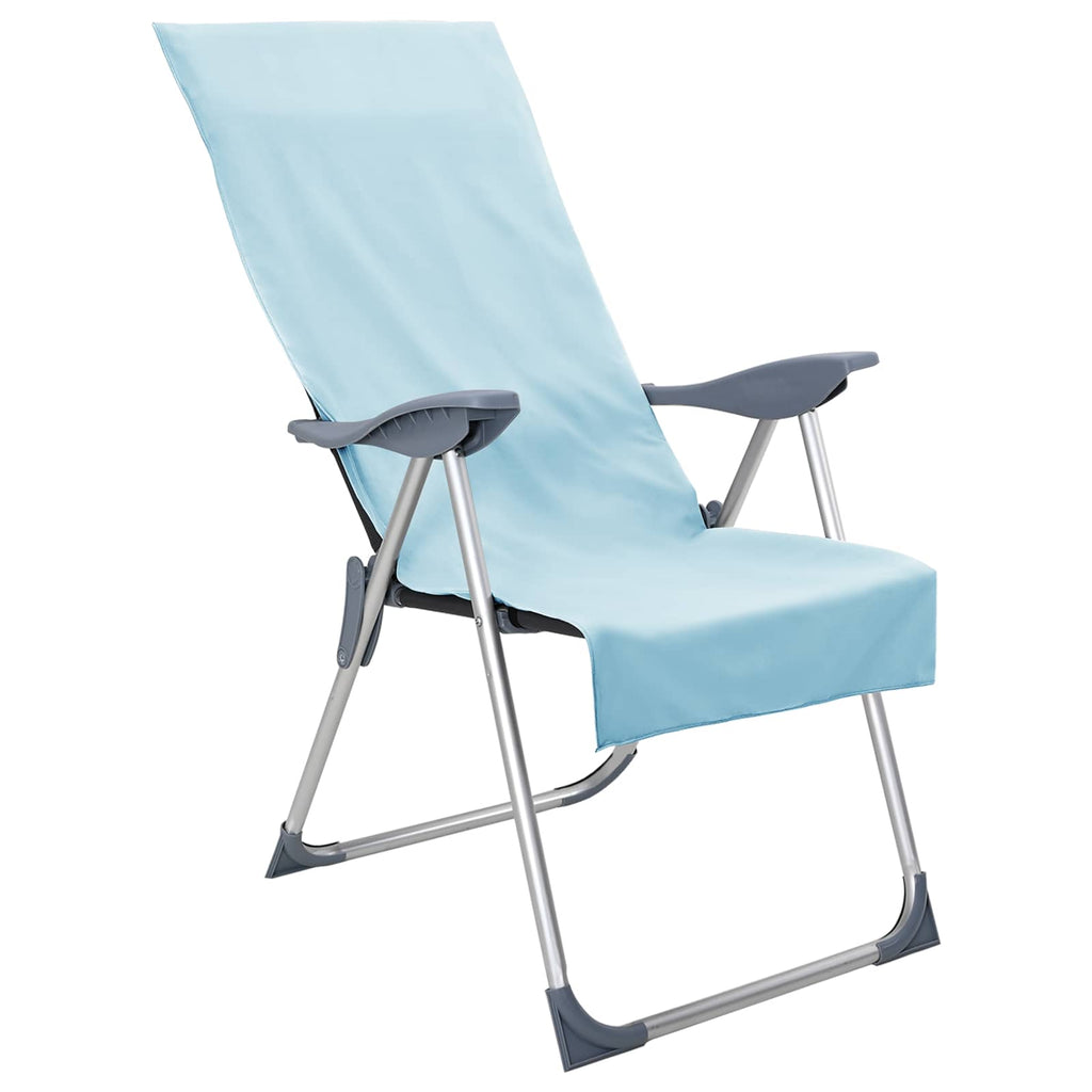 Toallas para Sillas de Exterior 2 pcs Azul 130 x 60 cm
