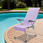 Toalhas para Cadeiras de Exterior 2 unidades Azul 130 x 60 cm