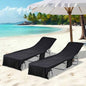 Toalhas de Espreguiçadeira 2 pcs Azul 210 x 75 cm