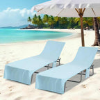 Toallas de Reposera 2 pcs Azul 210 x 75 cm
