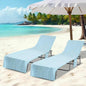 Toalhas de Espreguiçadeira 2 pcs Azul 210 x 75 cm