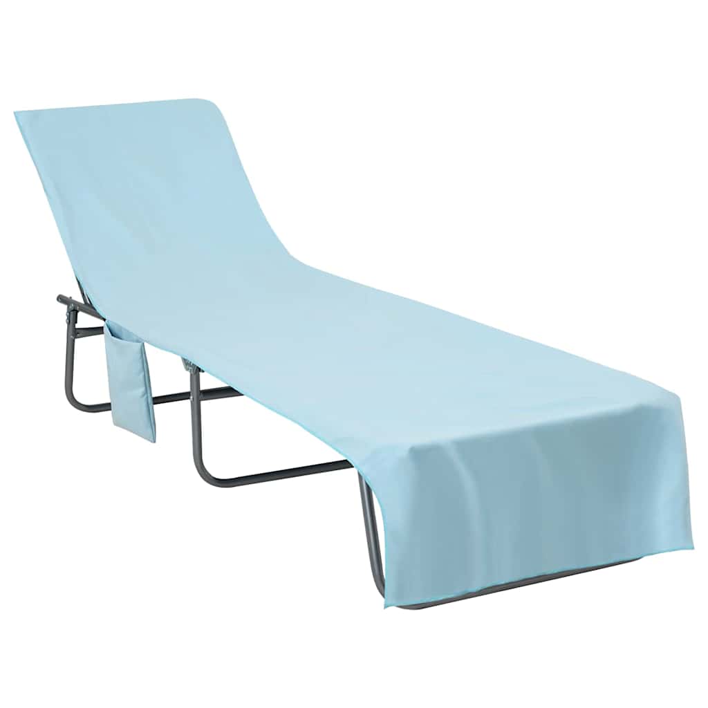 Toallas de Reposera 2 pcs Azul 210 x 75 cm