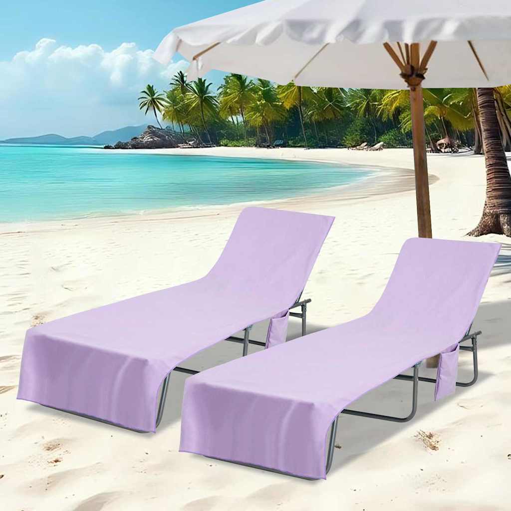 Toallas de Reposera 2 pcs Azul 210 x 75 cm