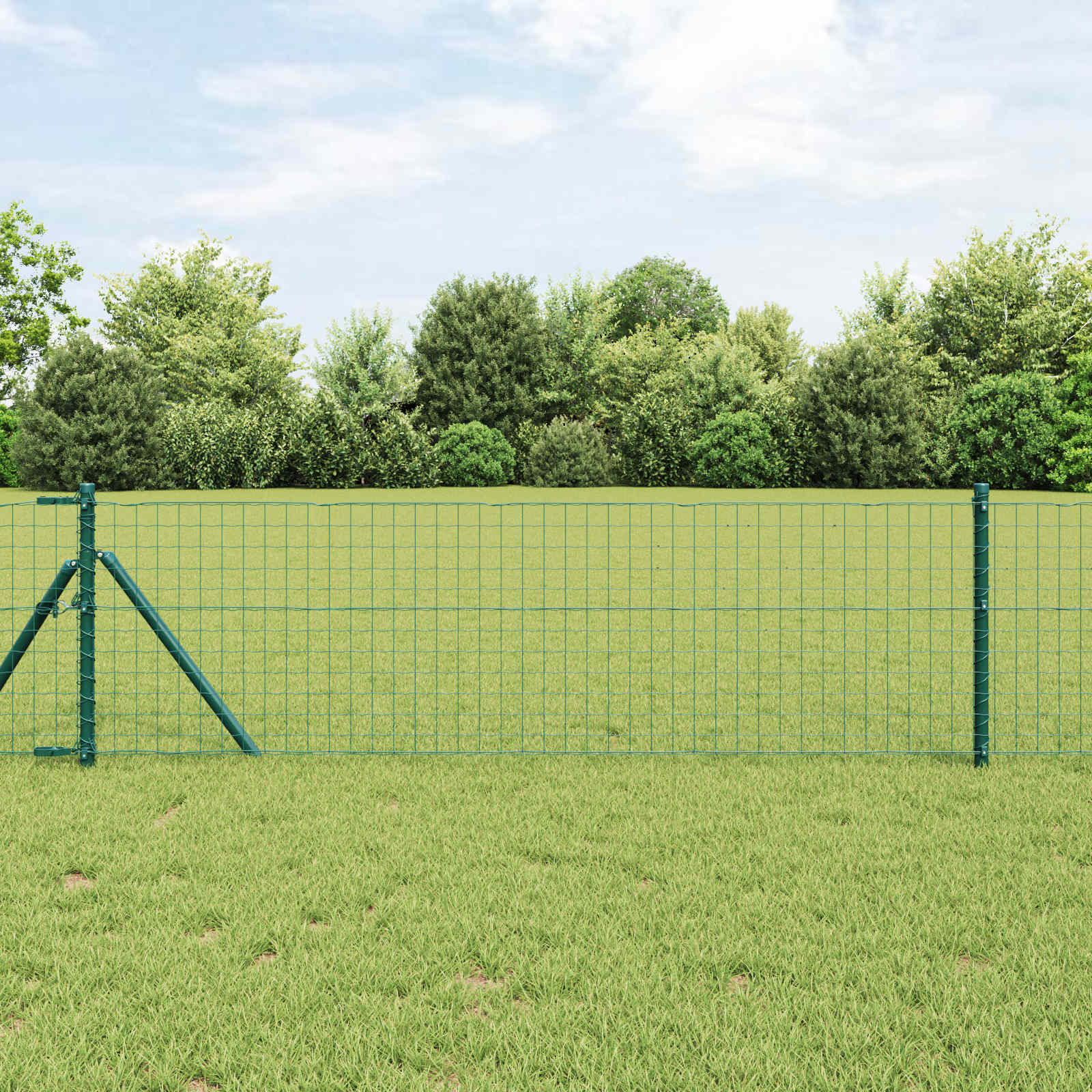 Poste de Valla 12 pcs Gris 100 cm