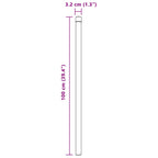 Poste de Valla 12 pcs Gris 100 cm