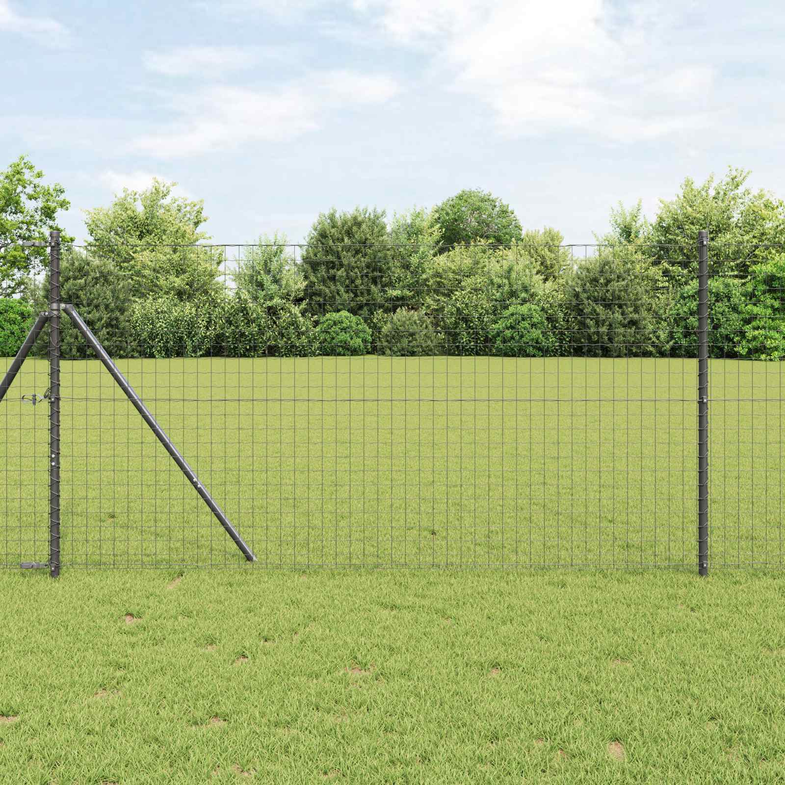 Poste de Valla 12 pcs Gris 100 cm