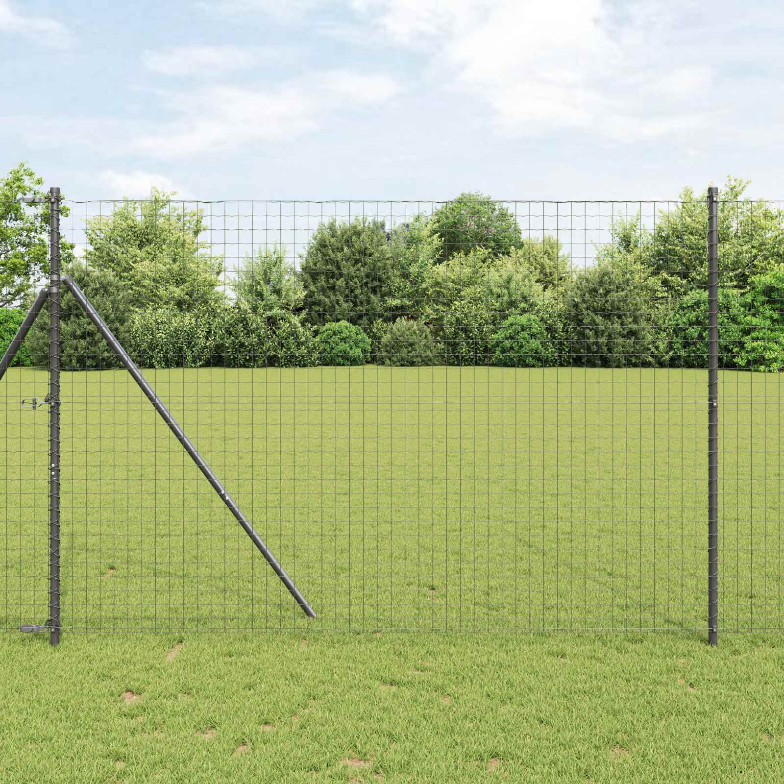 Poste de Valla 12 pcs Gris 100 cm