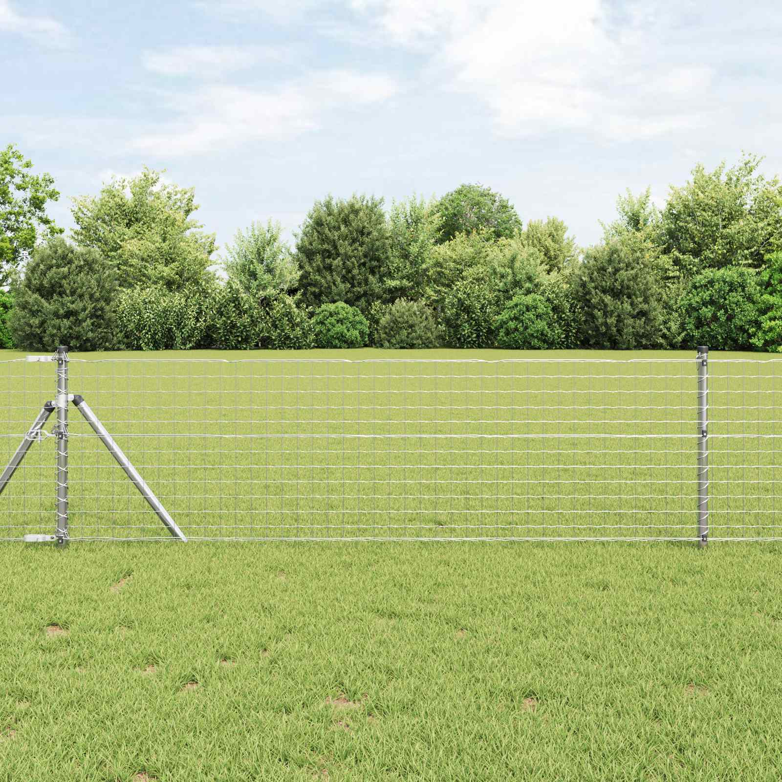 Poste de Valla 12 pcs Gris 100 cm