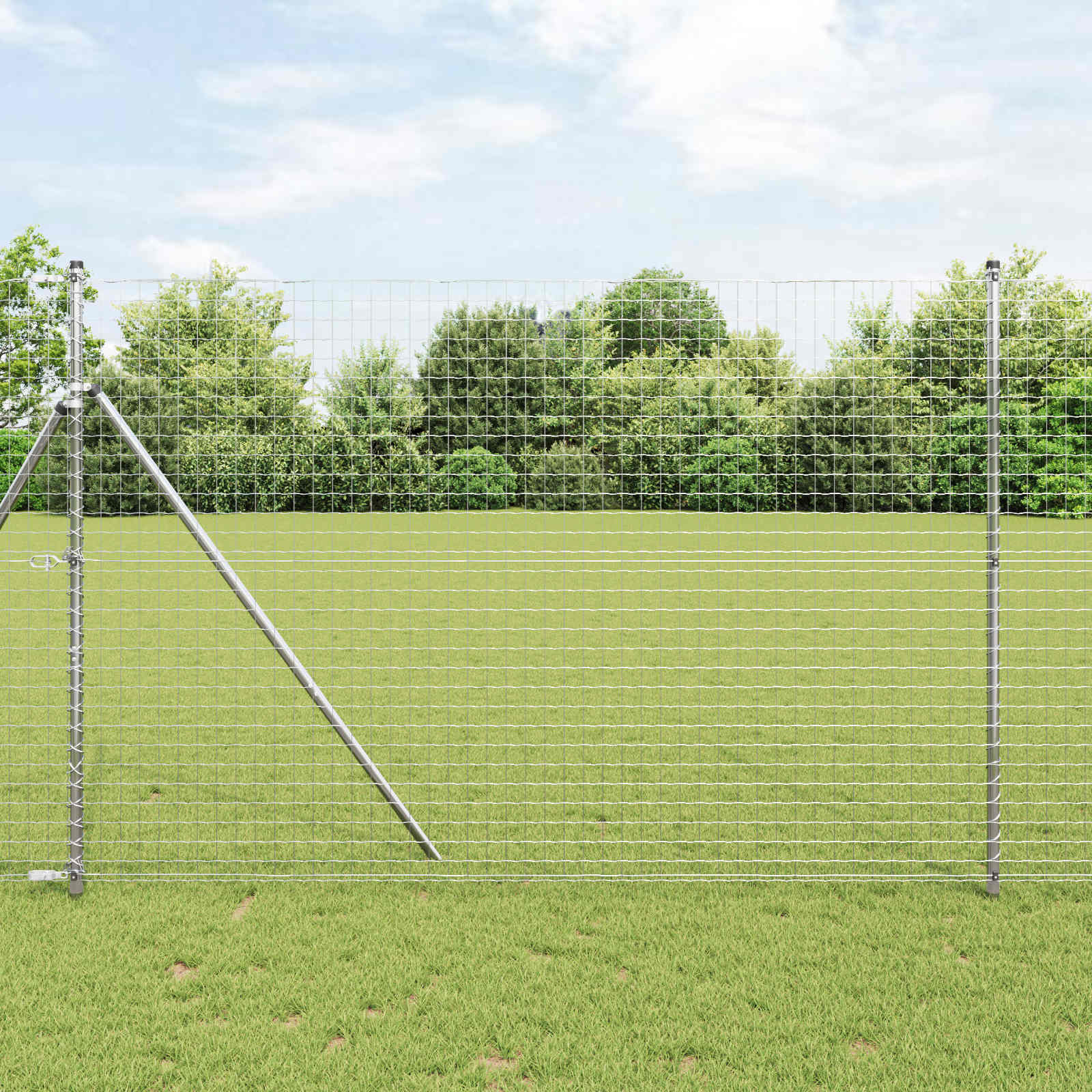 Poste de Valla 12 pcs Gris 100 cm