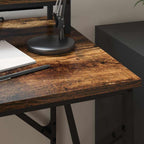 Escritorio con estante Roble ahumado 100 x 50 x 86,5 cm