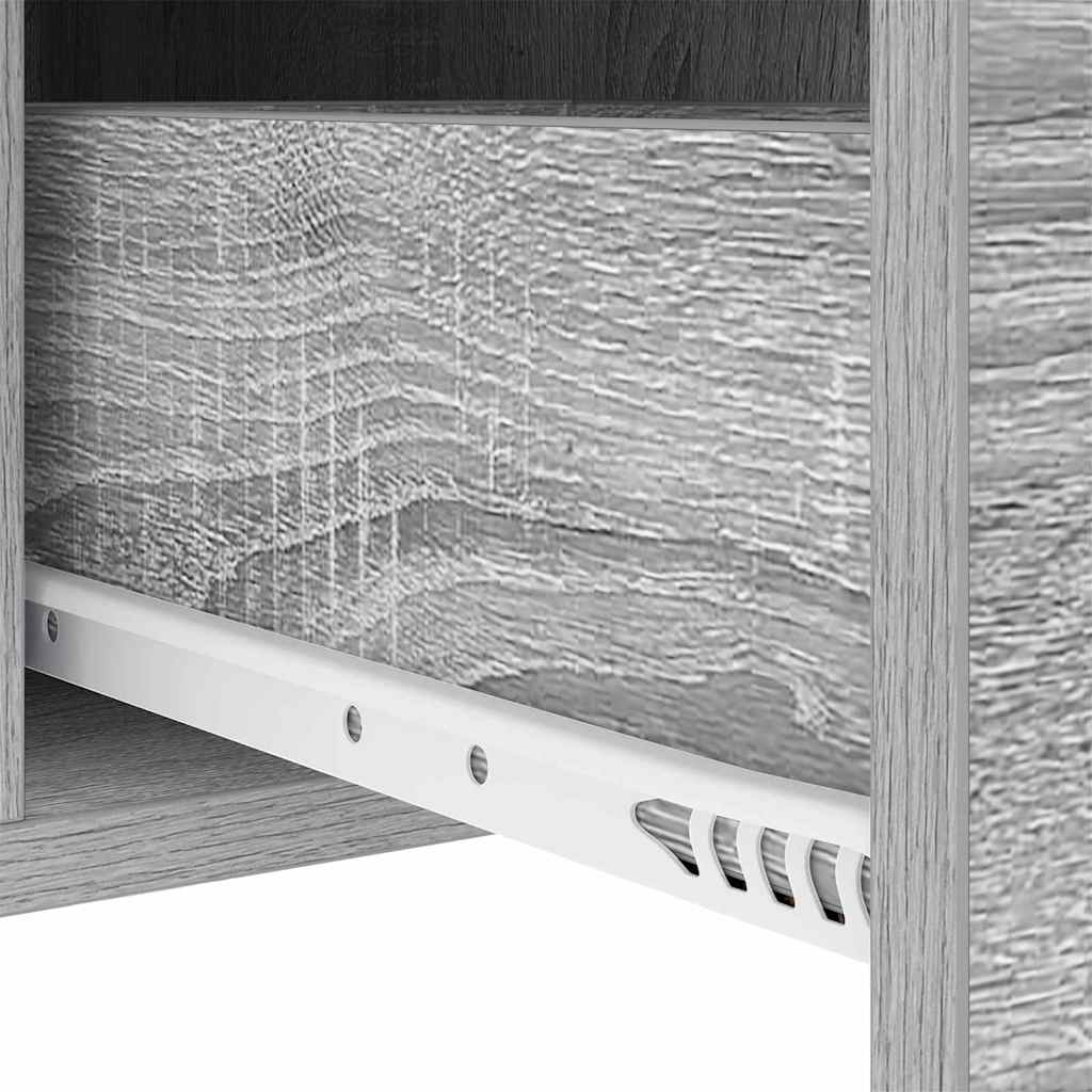 Armario de Noche con cajón 2 pcs Gris Sonoma 30 x 48 x 61 cm