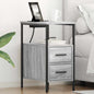 Armario de Noche con cajón 2 pcs Gris Sonoma 30 x 48 x 61 cm