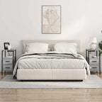 Armario de Noche con cajón 2 pcs Gris Sonoma 30 x 48 x 61 cm