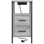 Armario de Noche con cajón 2 pcs Gris Sonoma 30 x 48 x 61 cm