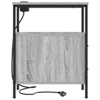 Armario de Noche con cajón 2 pcs Gris Sonoma 30 x 48 x 61 cm